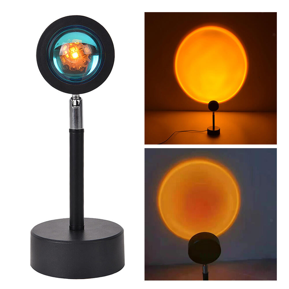 Sunset Lamp Lámpara de proyector de luz con USB Color ajustable Rotación de 360° LED romántica